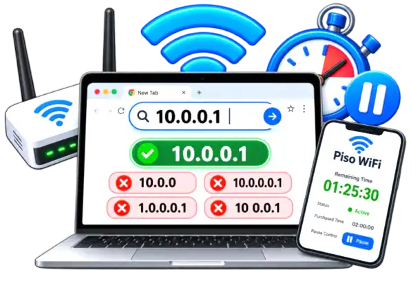 Piso Wi-Fi 10.0.0.1
